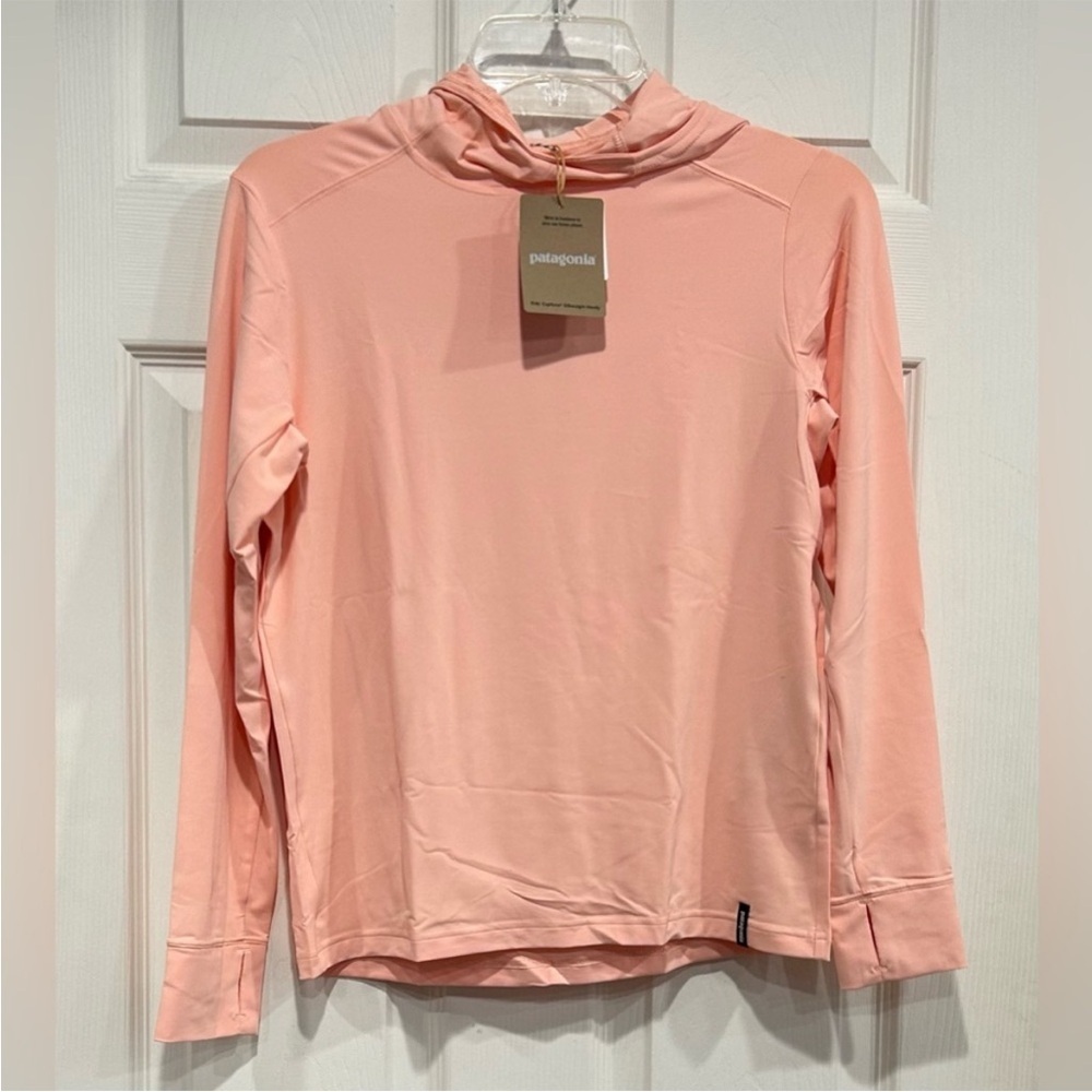 Patagonia Kids' Large Capilene Silkweight Hoodie Sunlit Pink NWT UPF 40